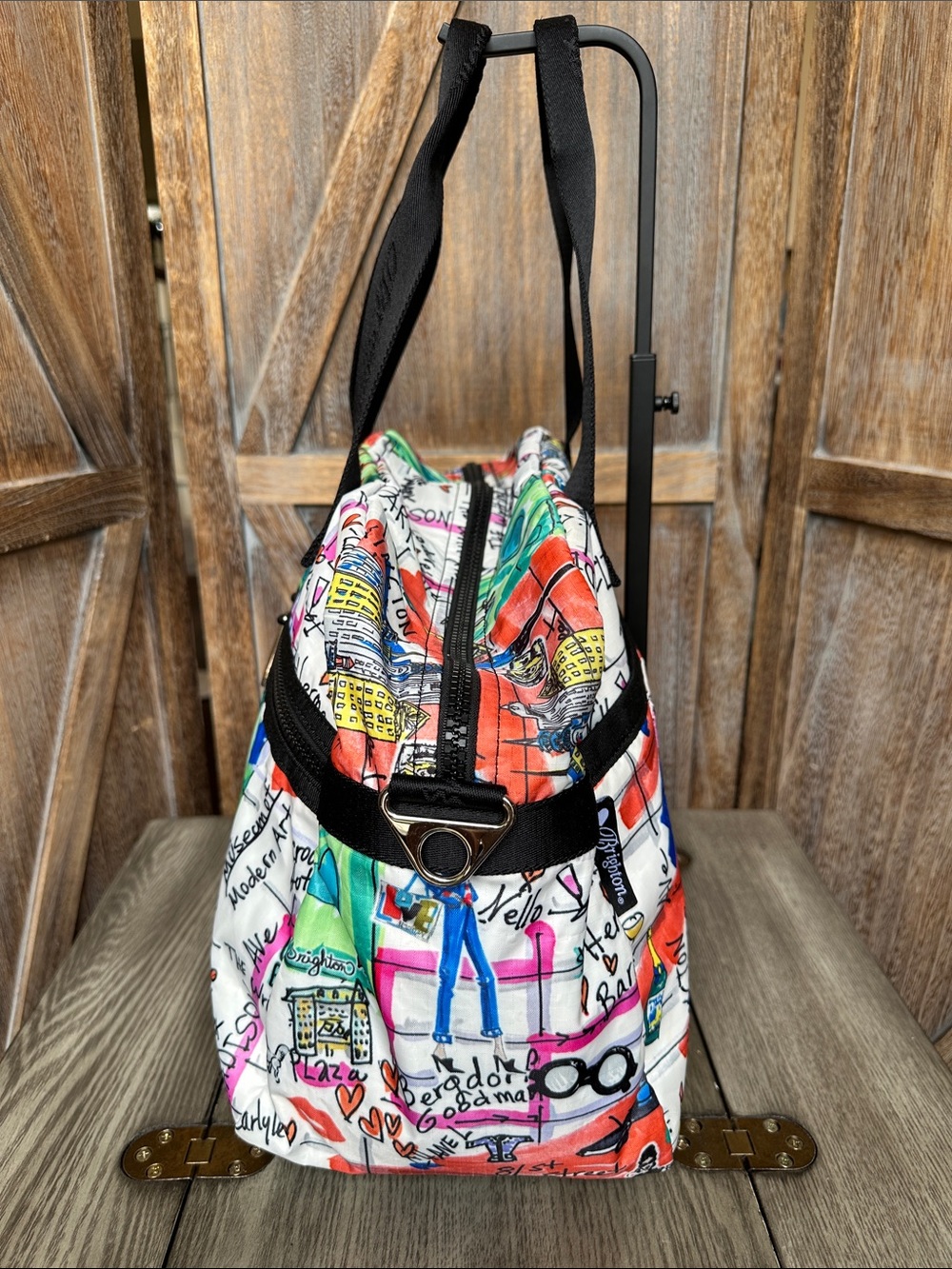 Brighton New York Jetsetter Weekender Travel Duffle Tote Bag - Picture 3 of 16